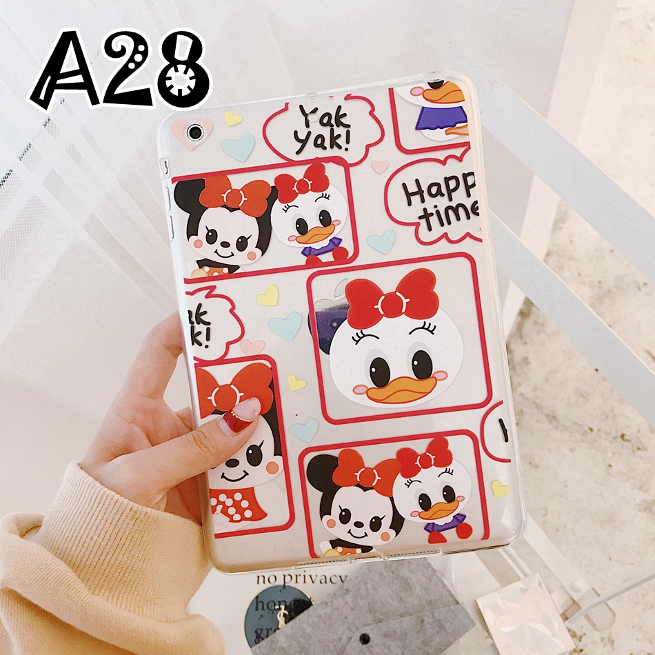 For iPad Air 2 Mini 2 3 4 5 iPad 6 Pro 11 Air3/Pro 10.5 Case Cute Mickey Minnie Pattern Transparent Cover | BigBuy360 - bigbuy360.vn