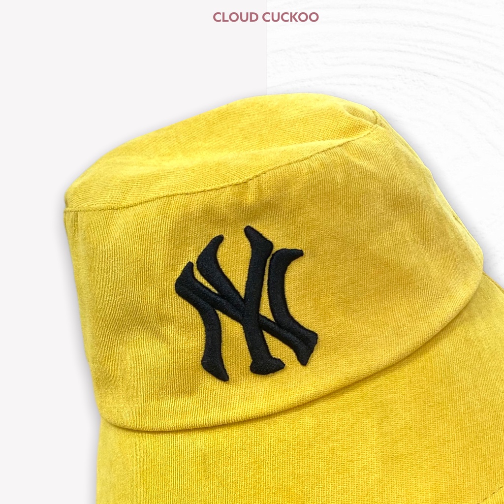 Mũ Bucket Hat Xô Nhung Gân Tăm Thêu Chữ NY Tinh Tế Hàng Loại 1 - Mã Số: MBK0508