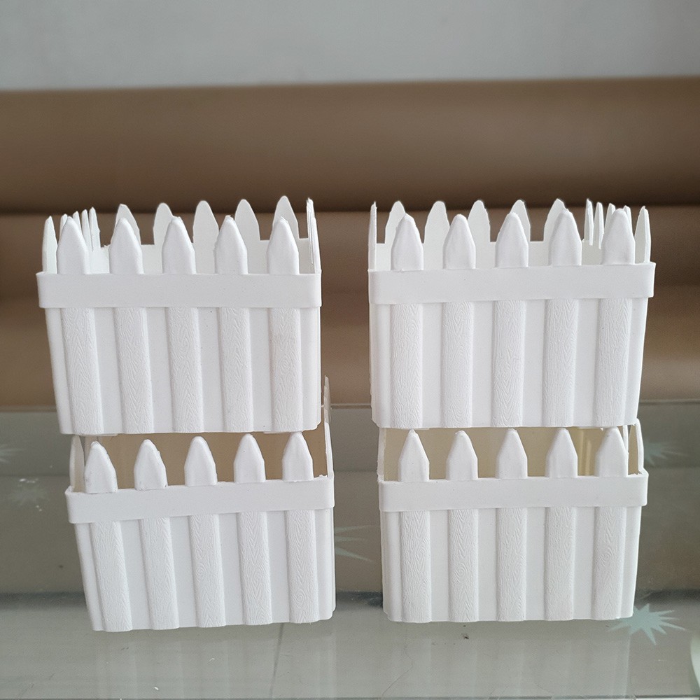 Bộ 8 chậu hàng rào vuông nhí trồng hoa 11x11x9cm