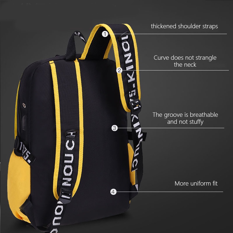 Ba Lô Đi Học/Du Lịch In Hình Pikachu Đáng Yêu Có Sức Chứa Lớn Cho Bé Lớp 1st-6