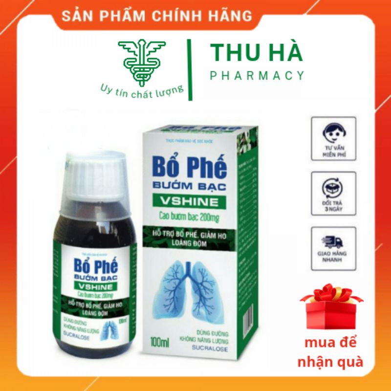 [ CHÍNH HÃNG] Bổ phế bướm bạc Vshine chai 100ml