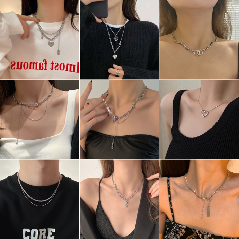 Vòng cổ Ahellogirl tùy chọn kiểu thời trang Hàn Quốc dành cho nữ