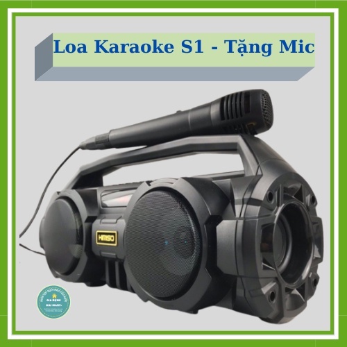 Loa Bluetooth Karaoke Bass Mạnh KIMISO KM-S1 - Tặng kèm Mic hát Karaoke - Lỗi đổi mới trong 7 ngày - bảo hành 1 năm