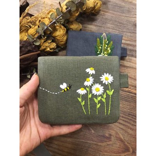 ví vải handmade thêu tay