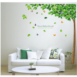 Decal dán tường cây xanh