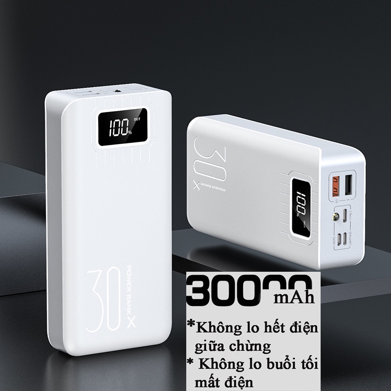 GiGiBomstore Sạc Dự Phòng chất lượng cao GK-YM177 PIN Polymer cao cấp 30000mAh, 3 cổng sạc đầu vào, 2 cổng sạc đầu ra,
