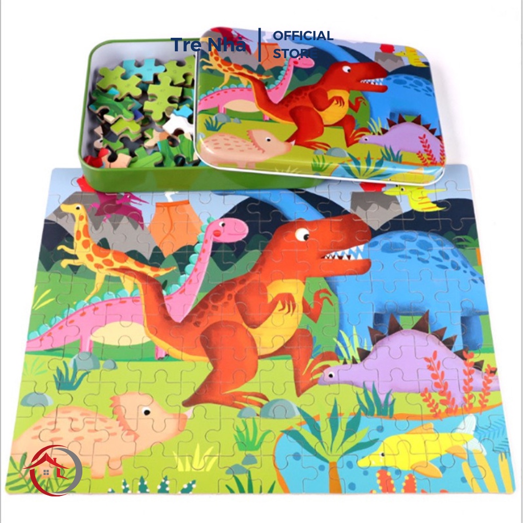 Bộ Tranh Ghép Hình Bằng Gỗ 120 Mảnh Cho bé 3-10 Tuổi Giúp Phát Triển Tư Duy Toàn Diện