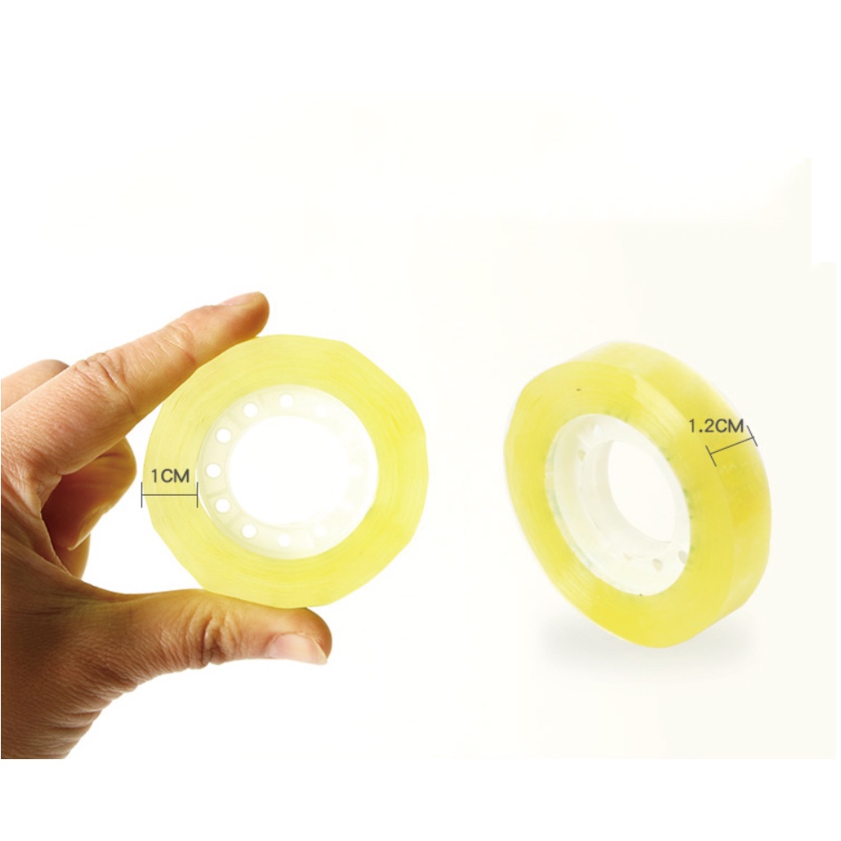 Cuộn Băng Keo Trong Suốt Màu Vàng Tiện Dụng Cho Văn Phòng/ Trường Học