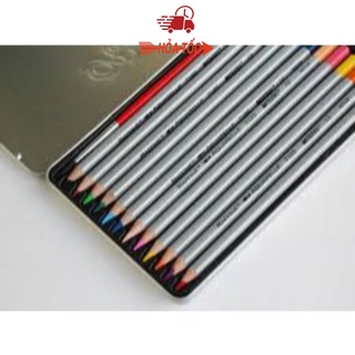 Chì màu nước MARCO RAFFINE hộp thiếc 12 màu