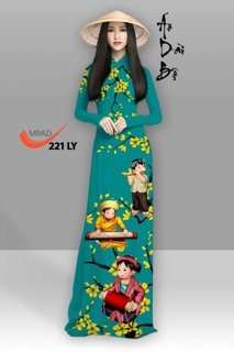 Vải áo dài lụa in 3D