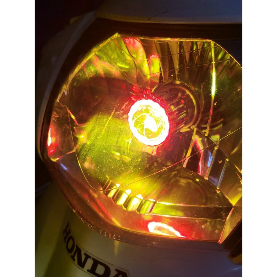 SIÊU PHẨM-Đèn pha led mini BMA chân H4-2 màu tích hợp pasing và mắt quỷ