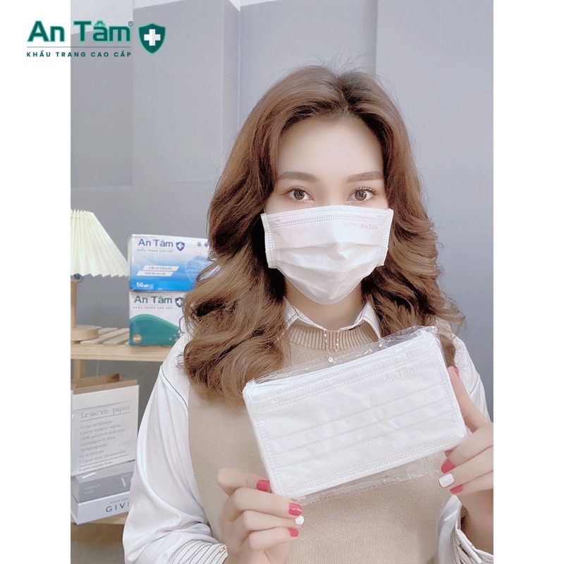 HỘP 50 CÁI - KHẨU TRANG AN TÂM CAO CẤP VẢI KHÔNG DỆT