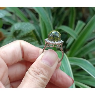 Nhẫn hổ phách đổi màu thời trang