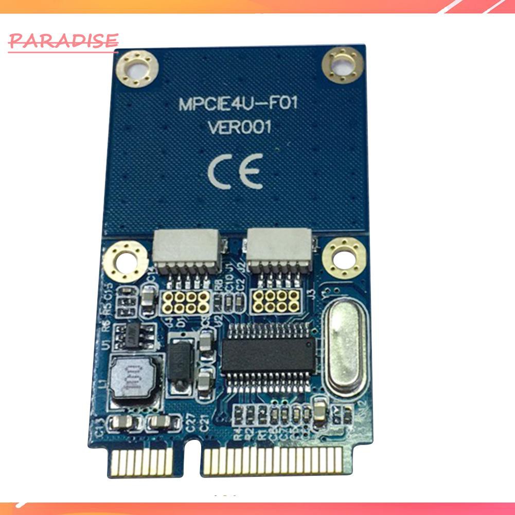 Bộ Chuyển Đổi Mini Pci-E Sang Dual Usb 5 Pin 2 Cổng Usb 2.0 Thẻ