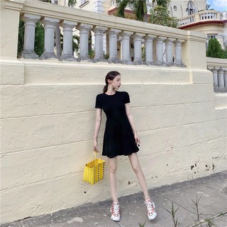 Đầm Thun Xoè Basic Cuốn Biên - VN16