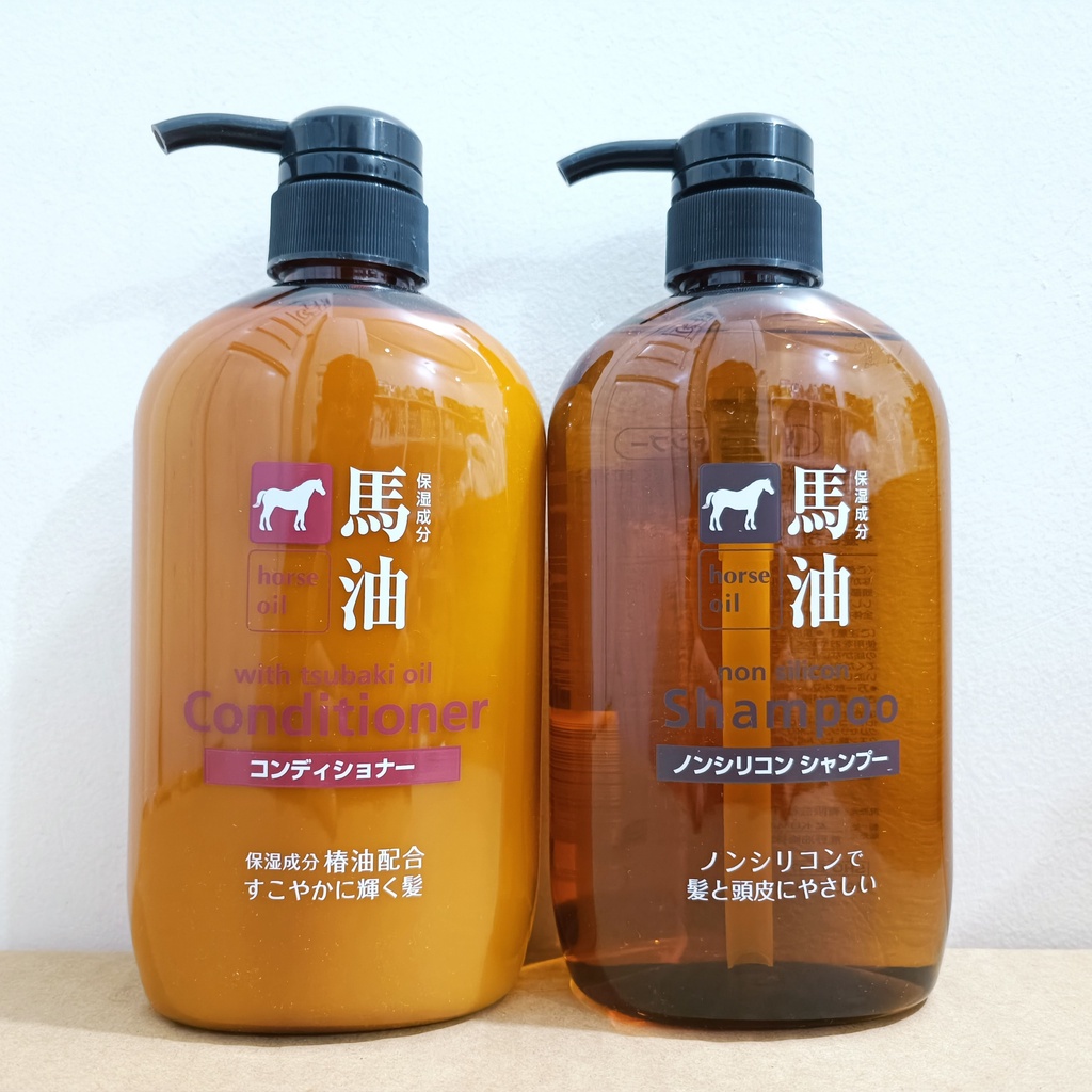 DẦU GỘI - XẢ MỠ NGỰA NHẬT BẢN HORSE OIL NON SILICON 600ML