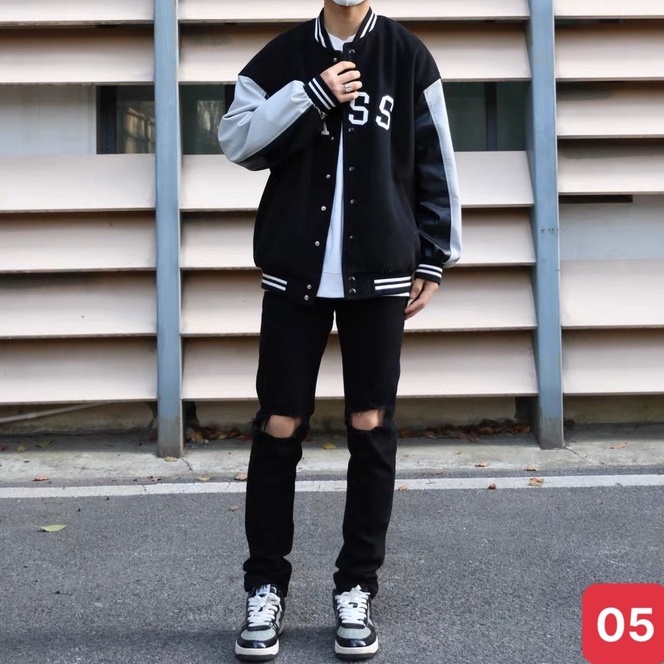 Quần jean nam vá da màu trắng trơn rách gối chất bò co dãn 4 chiều đẹp from dáng rin skinny ADO Q63 mẫu mới về