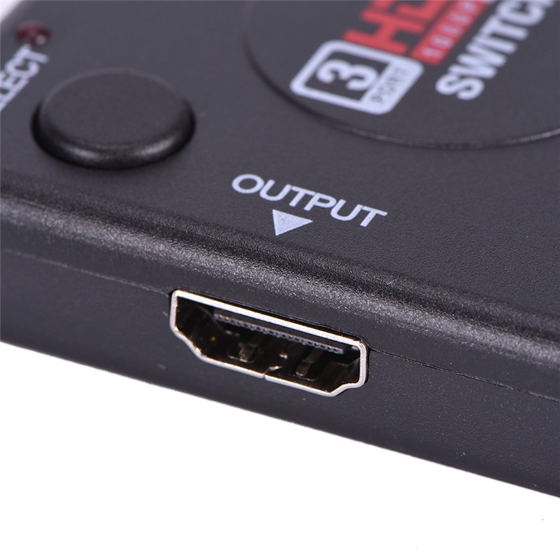 Protectionufancy 3 IN 1 OUT Splitter 3 Port 1080P Video HDMI HD Converter Switcher For HDTV ABC