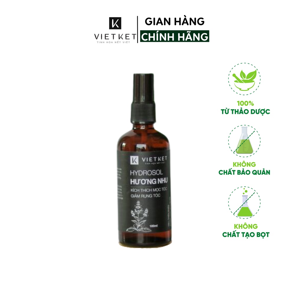 Tinh Dầu Hương Nhu VIET KET Làm Sạch Gàu, Hết Rụng Tóc, Nuôi Dưỡng Từ Chân Tóc Tới Ngọn Tóc Chắc Khỏe 100ml