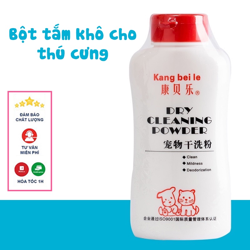 Bột tắm khô cho chó mèo thú cưng BoBo - Phấn tắm khô cho chó mèo