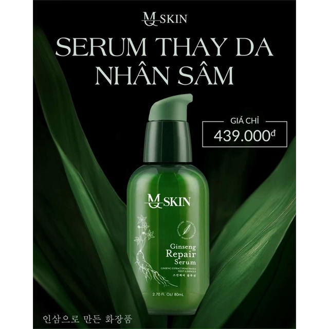 Combo bột rửa mặt nhân sâm MQ và serum tái tạo nhân sâm 1