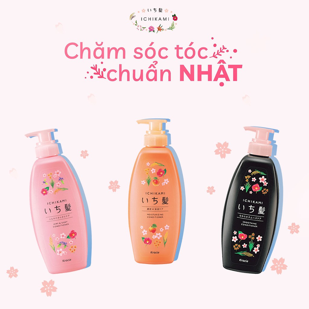 Dầu Gội Nhật Bản Ichikami Dưỡng Ẩm Cho Tóc Suôn Mượt