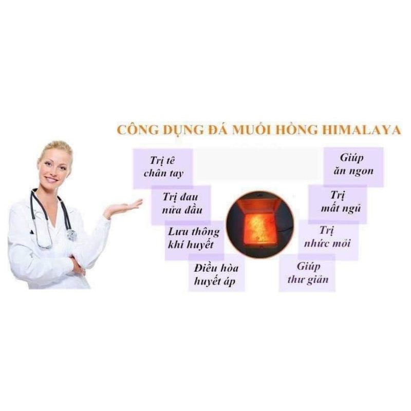 Hộp Đèn Đá Muối Himalaya Massage Chân - ẢNH THẬT - CÓ HƯỚNG DẪN SỬ DỤNG