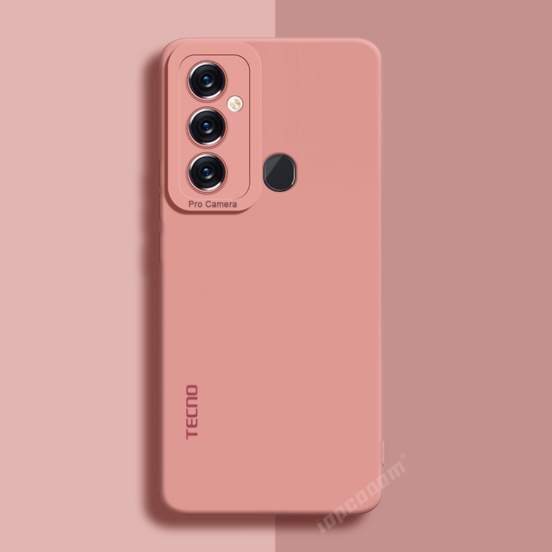 Ốp Điện Thoại Silicon Mềm Màu Trơn Cho TECNO POP 7 Pro 6 5 LTE Pova 3 6 Go