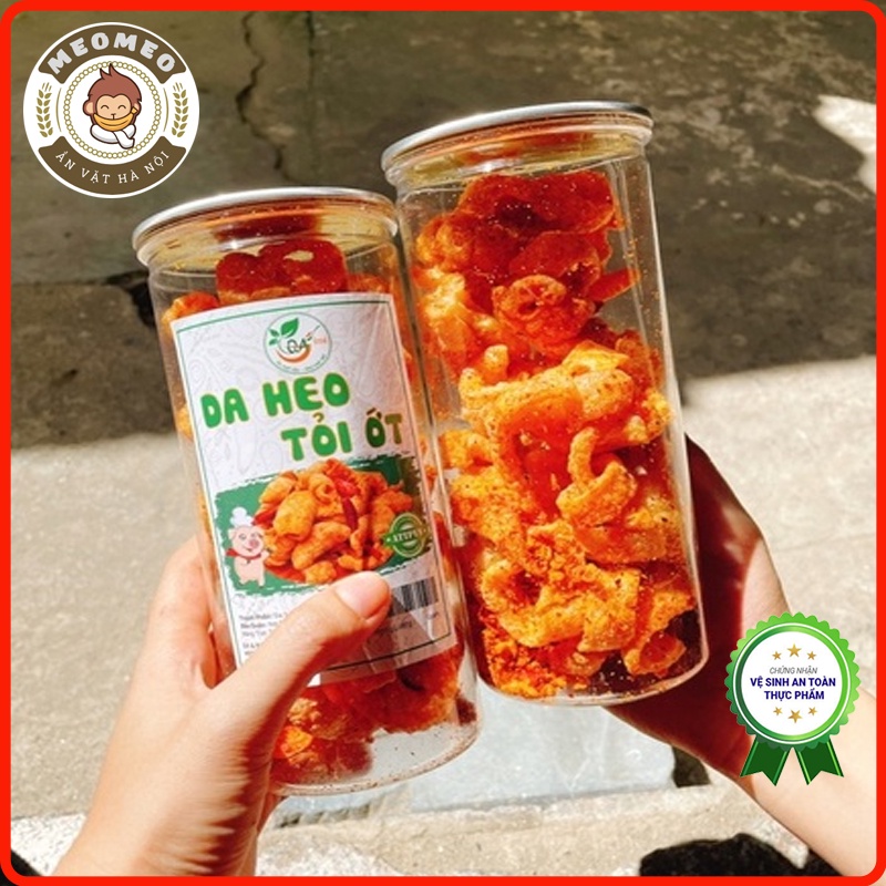 Da heo tỏi ớt 160g MEOMEO đồ ăn vặt Hà Nội vừa ngon vừa rẻ, tốt cho sức khỏe, ít béo | BigBuy360 - bigbuy360.vn