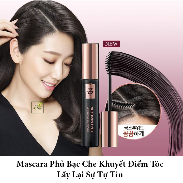 Che khuyết điểm tóc dạng Mascara phủ bạc