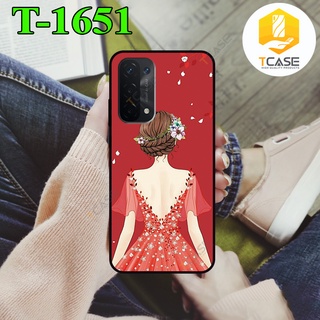 Ốp lưng nhám chống sốc dành cho Oppo A74 5G  in hình cô gái