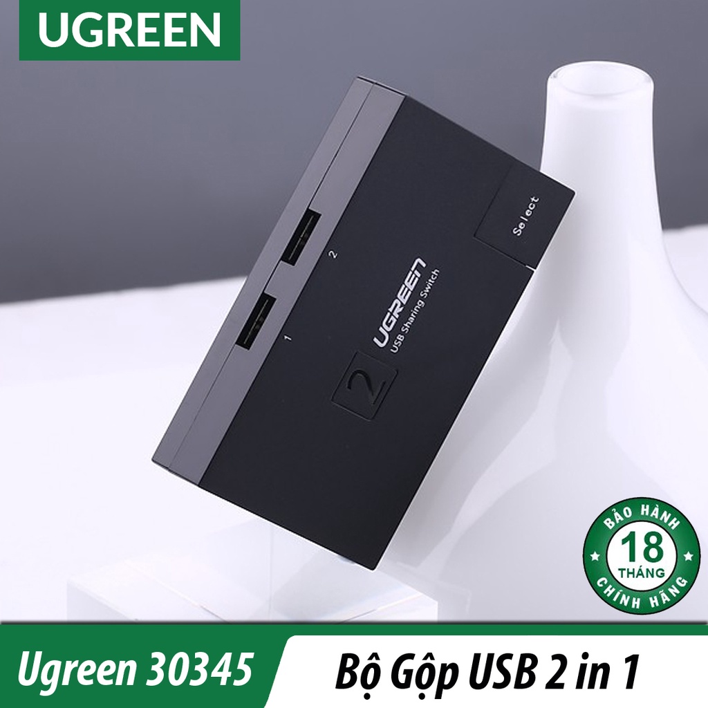 Bộ Gộp USB 2 Vào 1 Cao Cấp, UGREEN 30345 Chính Hãng