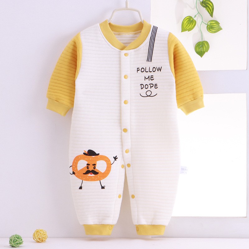 Body dài liền thân trần bông, bodysuit dài tay cho bé trai và bé gái sơ sinh từ 3-13kg