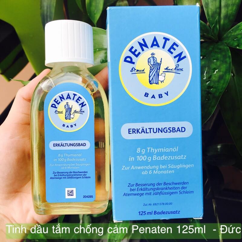 [mã SRMA9156 giảm 50% tối đa 20k đơn 0đ] Tinh dầu tắm chống cảm Penaten 125ml cho bé