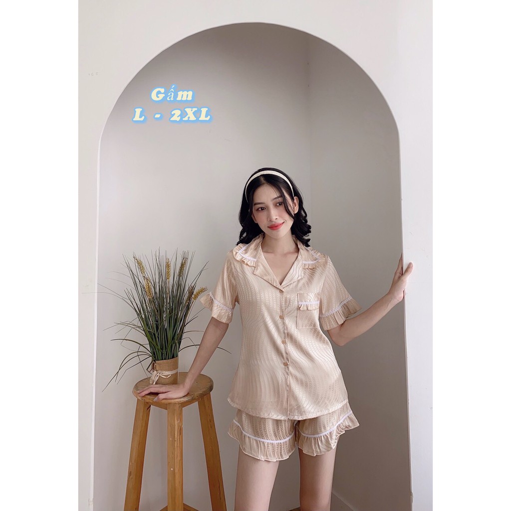 [Mã GODD2407 giảm 5% đơn 199K] Bộ đồ Pijama Lụa Gấm 💖 Đồ ngủ đùi Bigsize 50 - 75kg Gấm mát lạnh mặc cực thích | BigBuy360 - bigbuy360.vn