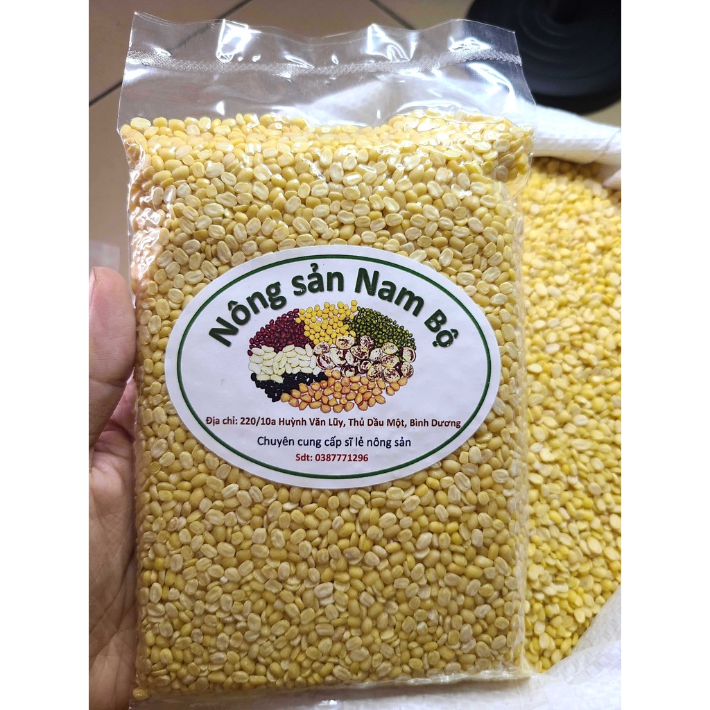 Đậu xanh tróc vỏ không màu - không nhuộm vàng - màu tự nhiên - hút chân không