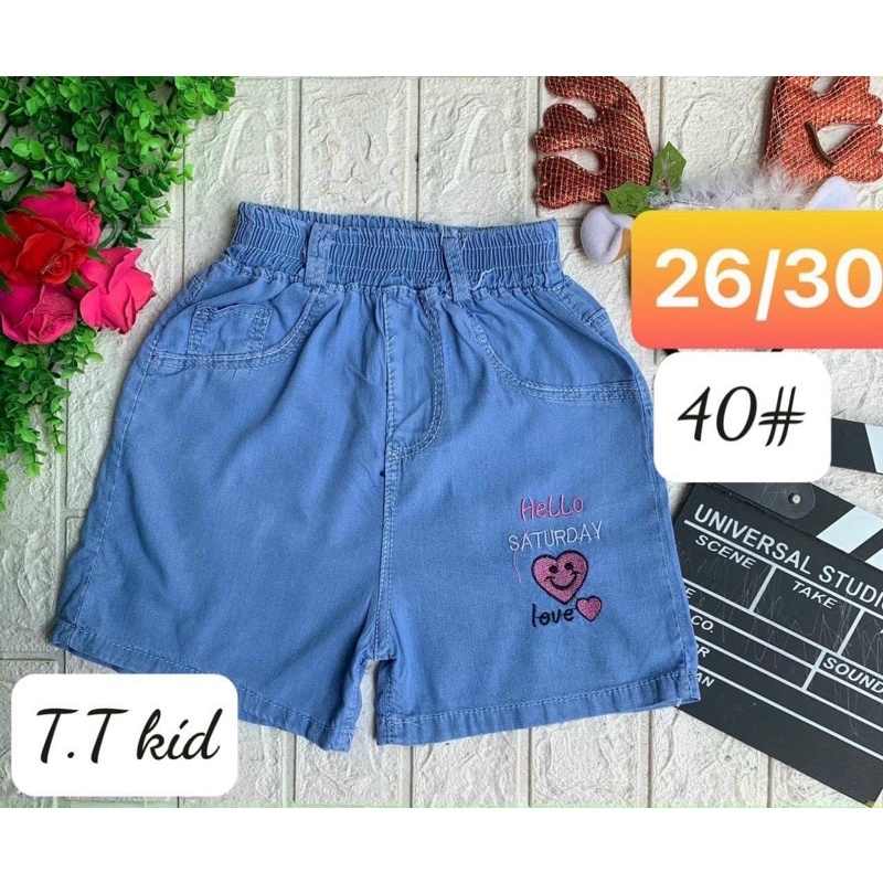 quần sooc bò denim giấy siêu mềm