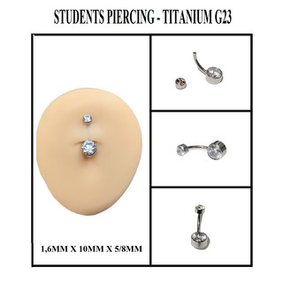 KHUYÊN RỐN ĐÁ TITANIUM G23 CAO CẤP - KHUYÊN TITANIUM