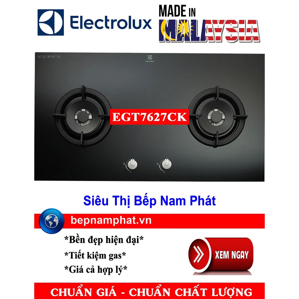 Bếp gas âm Electrolux EGT7627CK nhập khẩu Malaysia