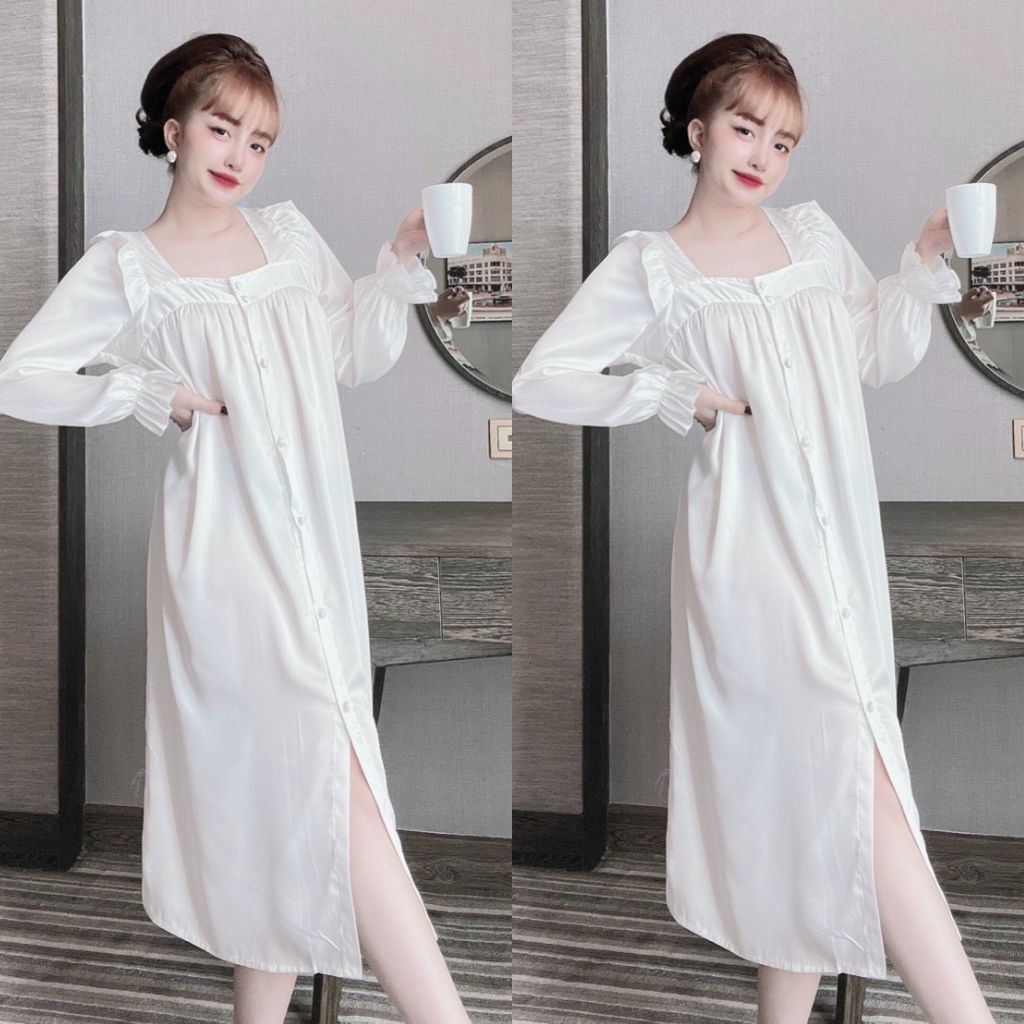 Váy Ngủ sexy ,Đầm Ngủ sexy Lụa Latin Chất Siêu Mát Dáng Siêu Xinh &lt;60kg