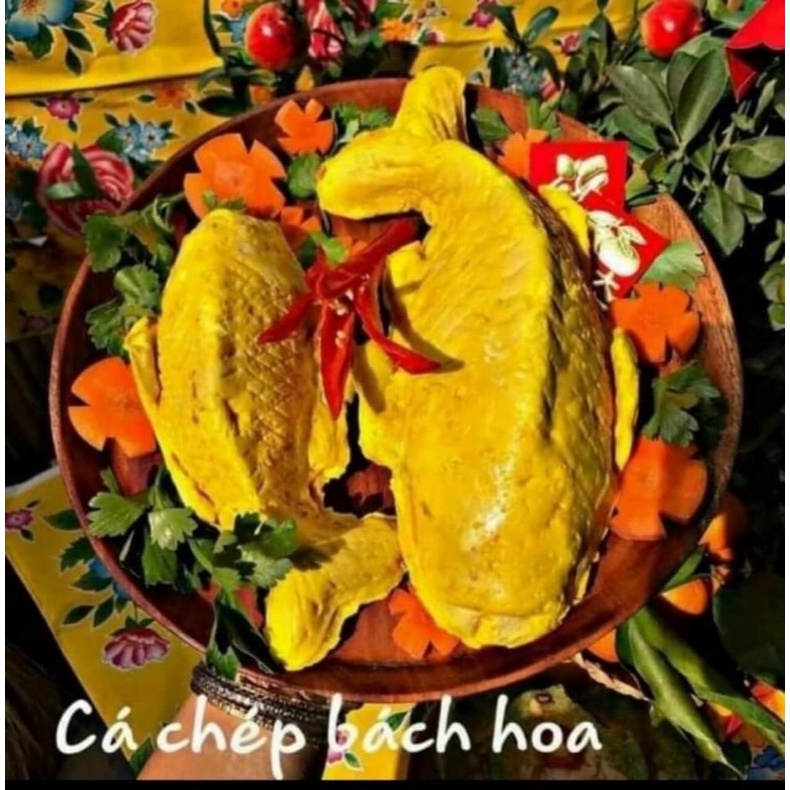 CHẢ CÁ CHÉP ( chả cá chép bách hoa )(500gr)-CHÉP CÚNG  VÀ ĐƯA ÔNG TÁO- RẤT Ý NGHĨA NHÉa