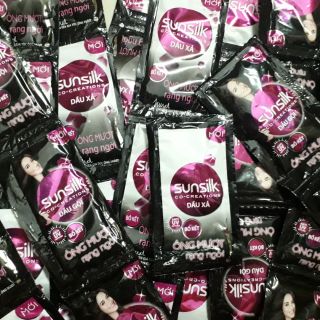Combo 25 gói dầu gội và 25 gói dầu xả SUNSILK (đen)