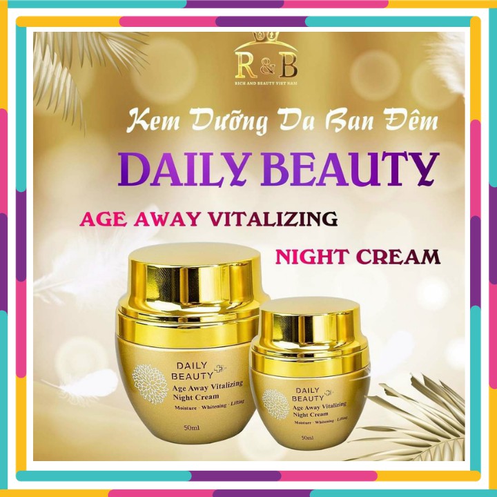 Kem dưỡng da chống lão hóa ban đêm Daily Beauty Age Away Vitalizing Night Cream 30ml R B