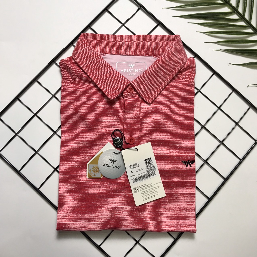Áo polo nam Aristino  cao cấp thấm hút mồ hôi chống  tia UV APSG12S1