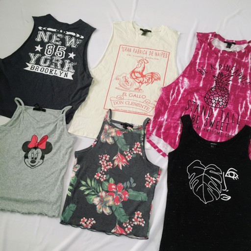 Áo tanktop sát nách phom rộng in họa tiết đẹp