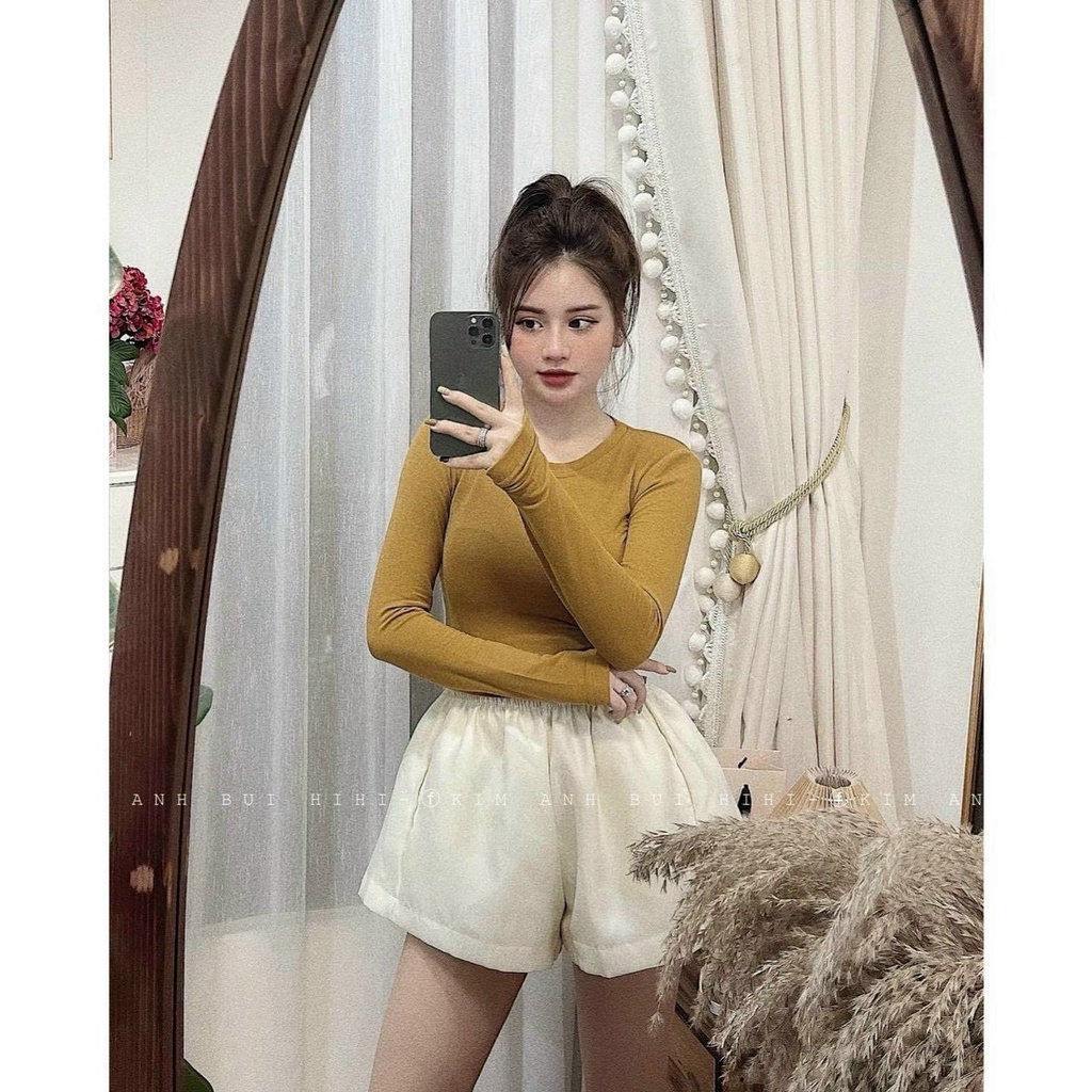 Áo thun zip dài tay sỏ ngón, áo thun ôm body mẫu mới nhất 2021 | BigBuy360 - bigbuy360.vn