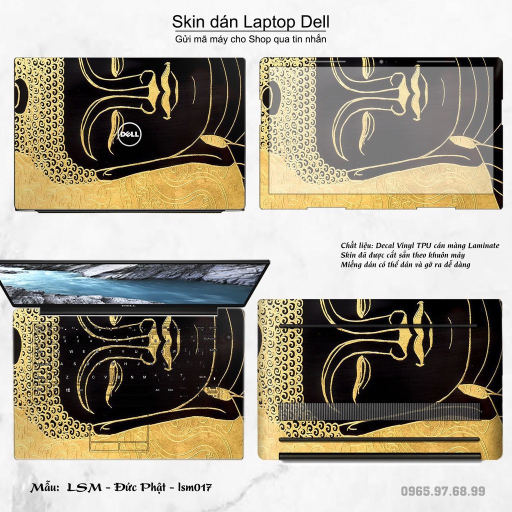 Skin dán Laptop Dell in hình Đức Phật (inbox mã máy cho Shop)