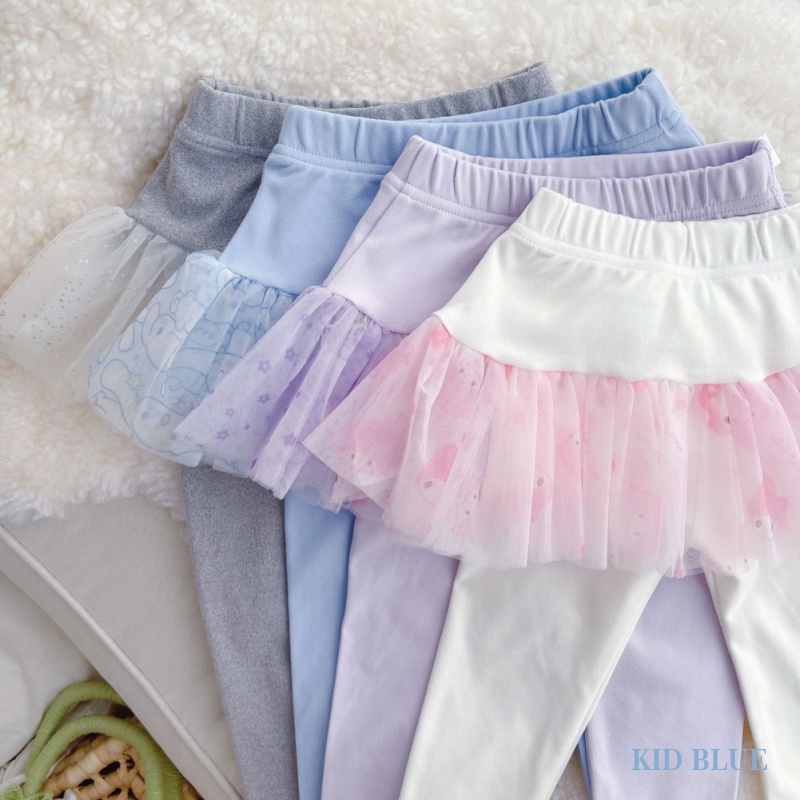 Quần Legging Phối Lưới In Hoạt Hình Kiểu Hàn Quốc Thời Trang Thu Đông Cho Bé Gái
