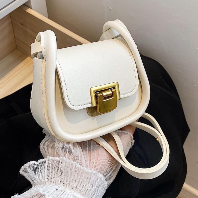 TÚI MINI KHOÁ GẬP VIỀN CONG