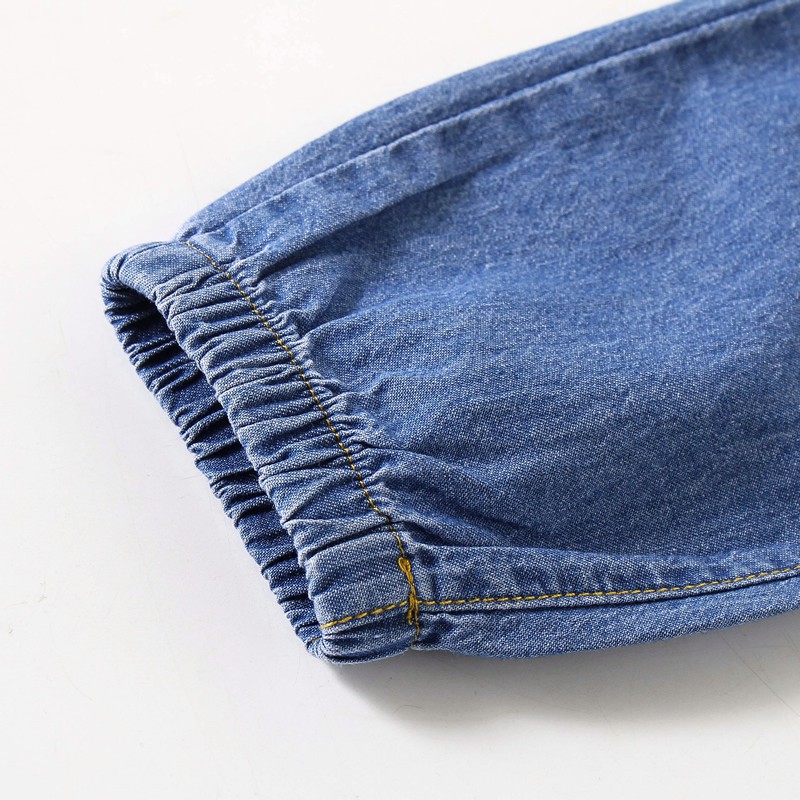 Quần Jeans Dài Thêu Hình Thời Trang Cho Bé Gái